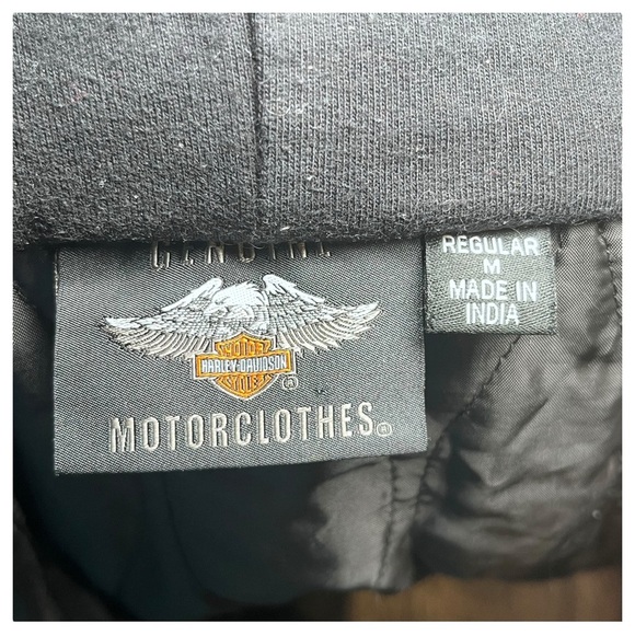 Harley Davidson Willie G Skull Quilted Hoodie Shirt Jacket Red Full Zip Medium - Picture 8 of 15